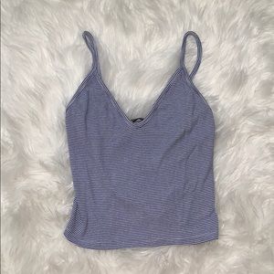 Brandy Melville Blue and White Striped Tank